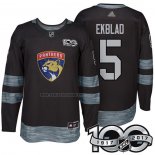 Camiseta Hockey Florida Panthers Aaron Ekblad 1917-2017 100th Aniversario Negro