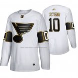 Camiseta Hockey Golden Edition St. Louis Blues Brayden Schenn Autentico Blanco