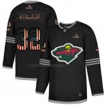 Camiseta Hockey Minnesota Wild Alex Stalock 2020 USA Flag Negro