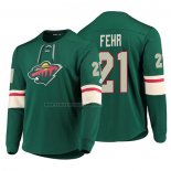 Camiseta Hockey Minnesota Wild Eric Fehr Platinum Verde