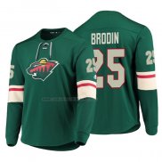 Camiseta Hockey Minnesota Wild Jonas Brodin Platinum Verde