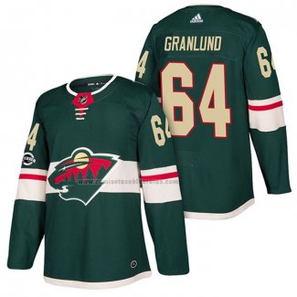 Camiseta Hockey Minnesota Wild Mikael Granlund Autentico Primera 2018 Verde