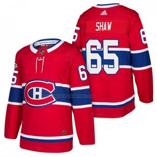 Camiseta Hockey Montreal Canadiens Andrew Shaw Autentico Primera 2018 Rojo