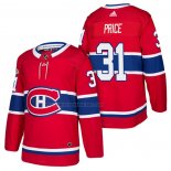 Camiseta Hockey Montreal Canadiens Carey Price Autentico Primera 2018 Rojo