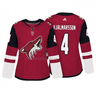 Camiseta Hockey Mujer Arizona Coyotes Niklas Hjalmarsson Autentico Jugador Rojo