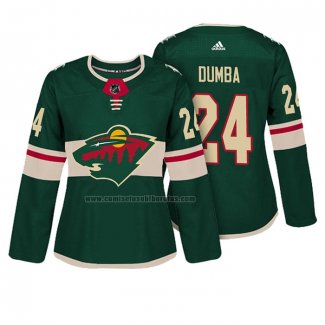 Camiseta Hockey Mujer Minnesota Wild Matt Dumba Autentico Jugador Verde