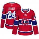 Camiseta Hockey Mujer Montreal Canadiens Phillip Danault Autentico Jugador Rojo