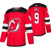 Camiseta Hockey New Jersey Devils Taylor Hall Primera Autentico Rojo