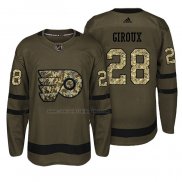 Camiseta Hockey Philadelphia Flyers Claude Giroux Salute To Service Verde Militar