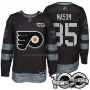 Camiseta Hockey Philadelphia Flyers Steve Mason 1917-2017 100th Aniversario Negro