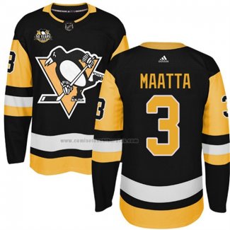 Camiseta Hockey Pittsburgh Penguins Olli Maatta 50 Anniversary Primera Premier Negro