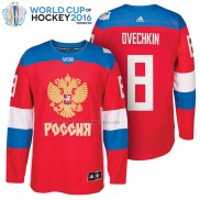 Camiseta Hockey Rusia Alexander Ovechkin Premier 2016 World Cup Rojo