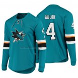 Camiseta Hockey San Jose Sharks Brenden Dillon Platinum Verde