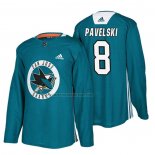 Camiseta Hockey San Jose Sharks Joe Pavelski New Season Practice Verde