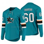 Camiseta Hockey San Jose Sharks Rourke Chartier Platinum Verde