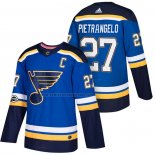 Camiseta Hockey St. Louis Blues Alex Pietrangelo Autentico Primera 2018 Azul