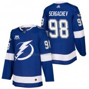 Camiseta Hockey Tampa Bay Lightning Mikhail Sergachev Autentico Primera 2018 Azul