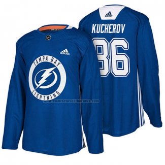 Camiseta Hockey Tampa Bay Lightning Nikita Kucherov New Season Practice Azul