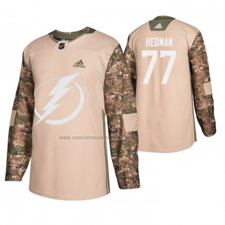 Camiseta Hockey Tampa Bay Lightning Victor Hedman Veterans Day Camuflaje