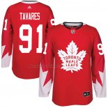 Camiseta Hockey Toronto Maple Leafs John Tavares Canada Autentico Rojo