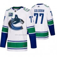 Camiseta Hockey Vancouver Canucks Nikolay Goldobin 2019-20 Segunda Autentico Blanco