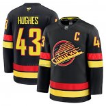 Camiseta Hockey Vancouver Canucks Quinn Hughes Alterno Negro