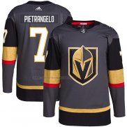 Camiseta Hockey Vegas Golden Knights Alex Pietrangelo Primera Autentico Gris