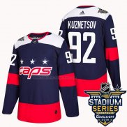 Camiseta Hockey Washington Capitals Evgeny Kuznetsov 2018 Stadium Series Autentico Azul