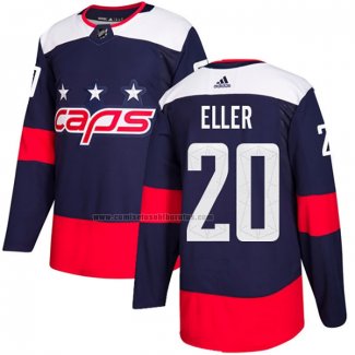 Camiseta Hockey Washington Capitals Lars Eller Autentico 2018 Stadium Series Azul