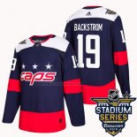 Camiseta Hockey Washington Capitals Nicklas Backstrom 2018 Stadium Series Autentico Azul