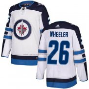 Camiseta Hockey Winnipeg Jets Blake Wheeler Road Autentico Blanco