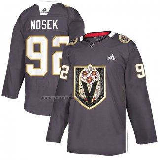 Camiseta Vegas Golden Knights Tomas Nosek Dia De Los Muertos Gris