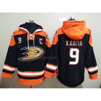 Sudaderas con Capucha Anaheim Ducks Paul Kariya Negro