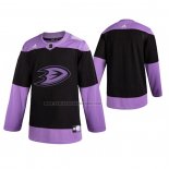 Camiseta Hockey Anaheim Ducks 2019 Fights Cancer Practice Negro