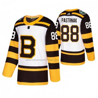 Camiseta Hockey Boston Bruins David Pastrnak 2019 Winter Classic Blanco