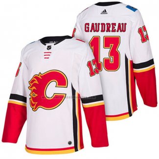 Camiseta Hockey Calgary Flames Johnny Gaudreau 2018 Blanco