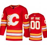 Camiseta Hockey Calgary Flames Personalizada Alterno Autentico Rojo