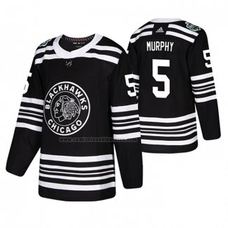 Camiseta Hockey Chicago Blackhawks Connor Murphy 2019 Winter Classic Negro