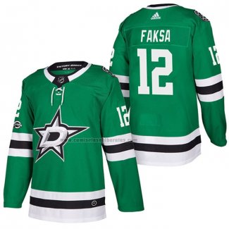 Camiseta Hockey Dallas Stars Radek Faksa Autentico Primera 2018 Verde