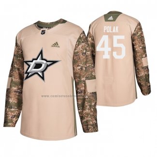 Camiseta Hockey Dallas Stars Roman Polak Veterans Day Camuflaje