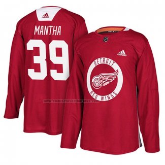 Camiseta Hockey Detroit Red Wings Anthony Mantha New Season Practice Rojo