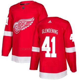 Camiseta Hockey Detroit Red Wings Luke Glendening Primera Autentico Rojo