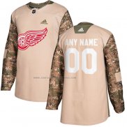 Camiseta Hockey Detroit Red Wings Personalizada Autentico 2017 Veterans Day Camuflaje