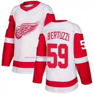 Camiseta Hockey Detroit Red Wings Tyler Bertuzzi Road Autentico Blanco