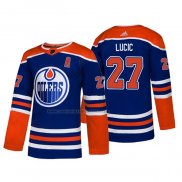 Camiseta Hockey Edmonton Oilers Milan Lucic Alterno Autentico Azul