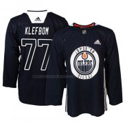 Camiseta Hockey Edmonton Oilers Oscar Klefbom New Season Practice Azul