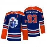 Camiseta Hockey Edmonton Oilers Ryan Nugent Hopkins Alterno Autentico Azul