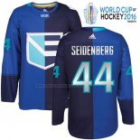 Camiseta Hockey Europa Dennis Seidenberg Premier 2016 World Cup Azul