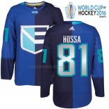 Camiseta Hockey Europa Marian Hossa Premier 2016 World Cup Azul