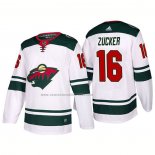 Camiseta Hockey Minnesota Wild Jason Zucker Segunda 2017-2018 Blanco